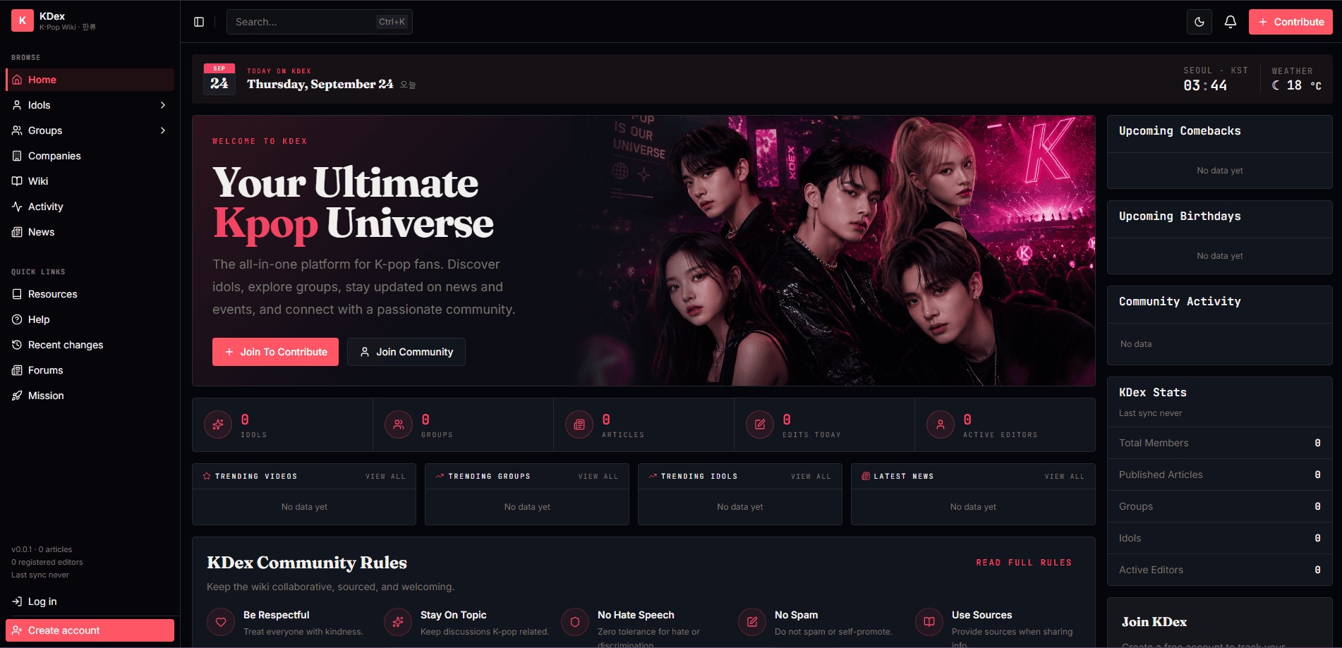 kdex homepage